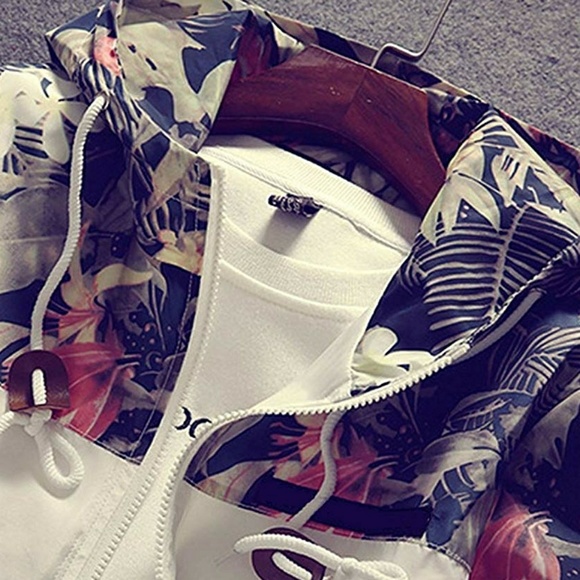 Floral Print Full-Zip Bomber Jacket - Picture 4 of 5